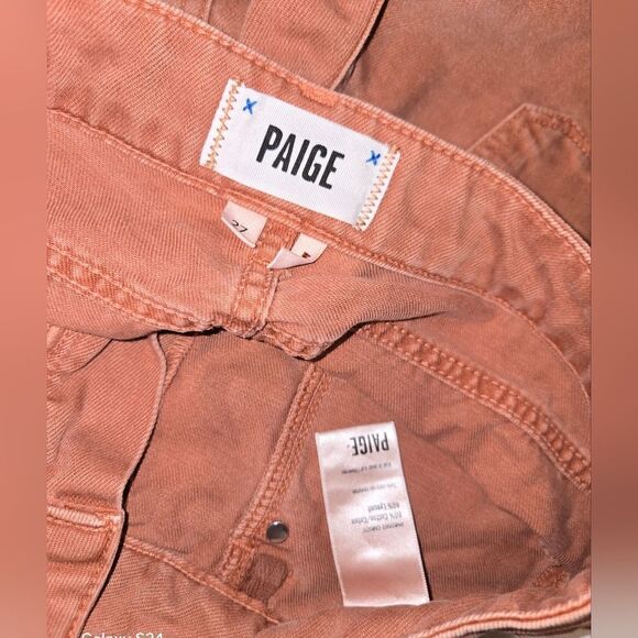PAIGE Brown Jean Shorts Relaxed Fit Mid-Thigh - Picture 11 of 11